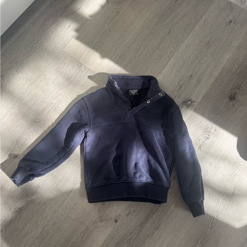 Little Bipsy Navy Zip-Up Funnel Neck Sweater